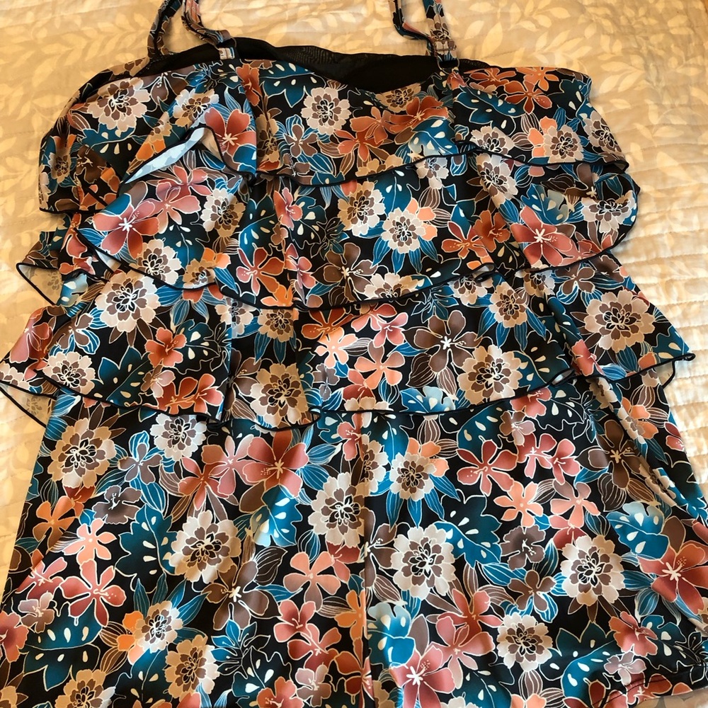 Floral Women's Swim One Piece - Picture 2 of 3